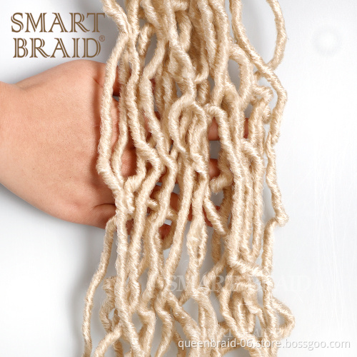 24Inch Nu Locs Crochet Braids Hair Goddess Curly Wavy Twist Braiding Hair Synthetic African Roots Braid Collection Extended Hair